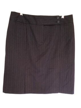 ​Geoffrey Beene Sport Black Pinstripe Stretch Skirt Size 10